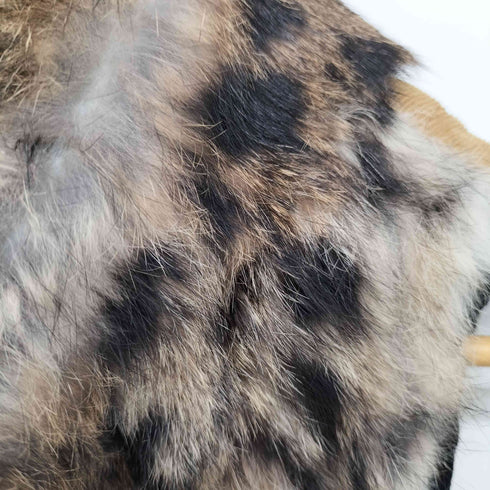 1% ICHI PERCENT レオパード ラビットファー コーデュロイ切替 ダブルジップ ベスト レディース JPN:2