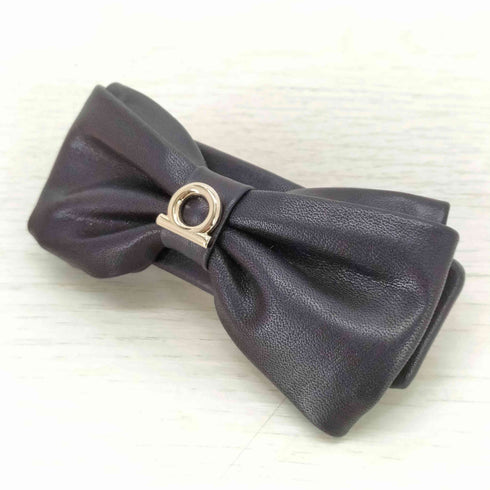 サルヴァトーレフェラガモ Salvatore Ferragamo 本革 リボンデザイン バレッタ レディース