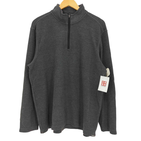 エディーバウアー Eddie Bauer 00s コットンポリ ハーフジップ ロングスリーブTシャツ メンズ import:L