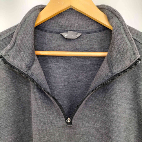 エディーバウアー Eddie Bauer 00s コットンポリ ハーフジップ ロングスリーブTシャツ メンズ import:L