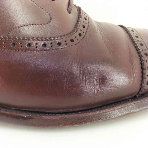 エディフィス EDIFICE セミブローグ レザーシューズ メンズ
