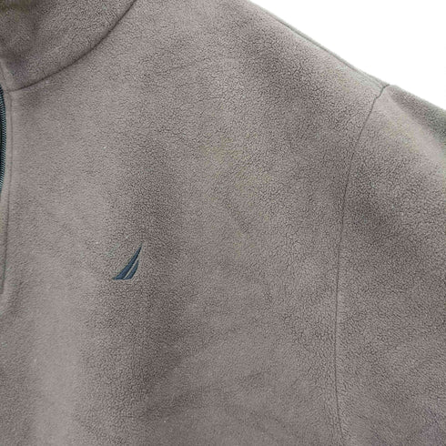 ノーティカ NAUTICA ロゴ刺繍 ポリエステル ハーフジップ プルオーバー フリースジャケット メンズ import:XL