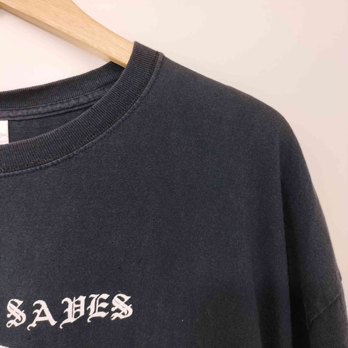 00s Lemmy Saves ヘヴィメタル ハードコア パンク アートワークプリント S/S Tシャツ メンズ import:XXL