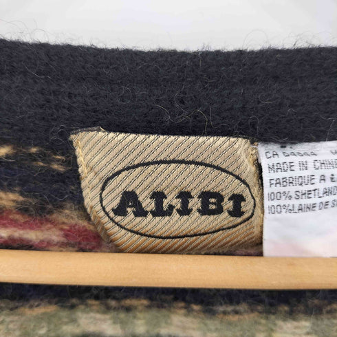 ALIBI 総柄 ウール ニットベスト レディース import:M