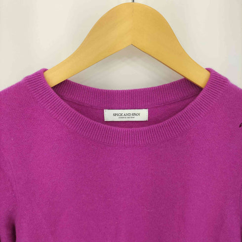 スピックアンドスパン Spick and Span ピュアカシミヤ クルーネックニット レディース FREE