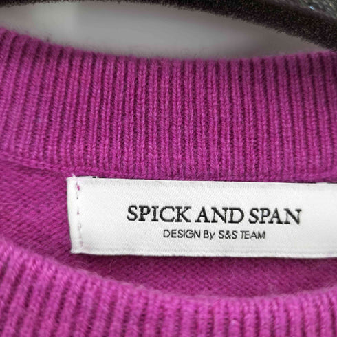 スピックアンドスパン Spick and Span ピュアカシミヤ クルーネックニット レディース FREE