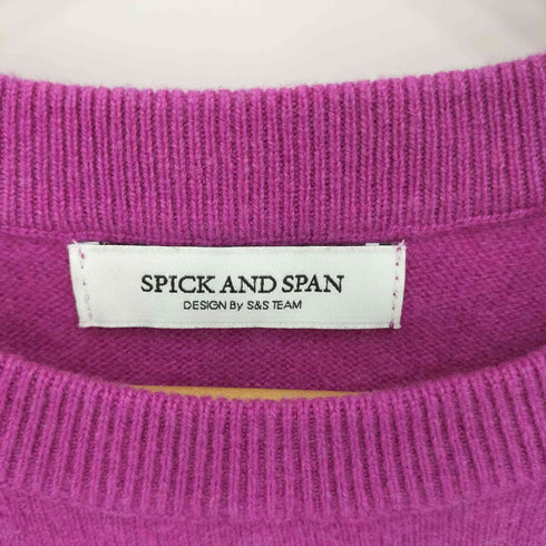スピックアンドスパン Spick and Span ピュアカシミヤ クルーネックニット レディース FREE