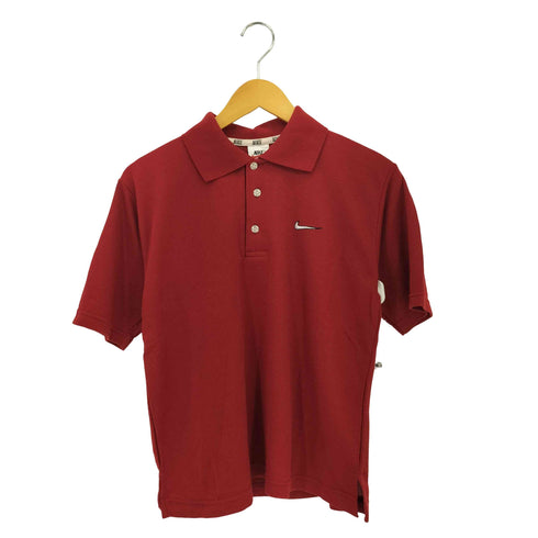 ナイキ NIKE 90s 銀タグ フロントロゴ刺繍 コットン 半袖ポロシャツ メンズ