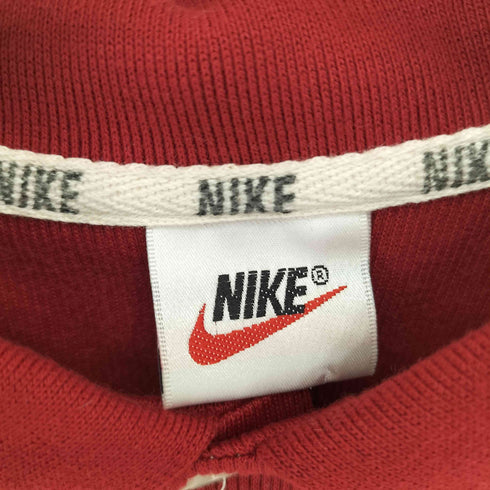 ナイキ NIKE 90s 銀タグ フロントロゴ刺繍 コットン 半袖ポロシャツ メンズ