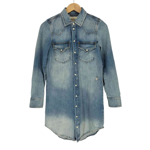 ディーゼル DIESEL ウエスタンデニムシャツワンピース レディース XXS