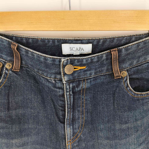 スキャパ SCAPA レザー切り替え レースアップポケット デニムパンツ レディース EUR:38