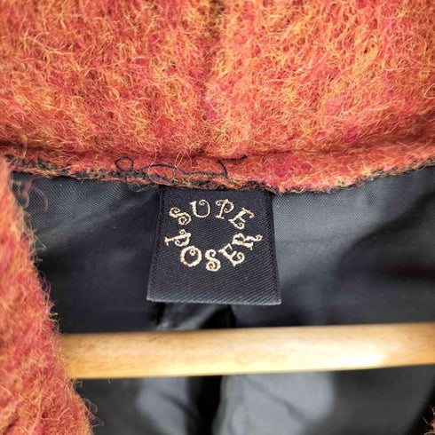 SUPEPOSER イタリア製 ショールカラー インサイドアウト ウールコート レディース