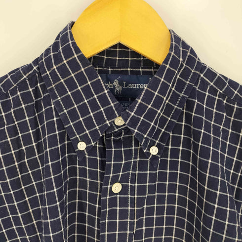 ラルフローレン RALPH LAUREN 90S TILDEN ウィンドウペン BDシャツ メンズ import:S