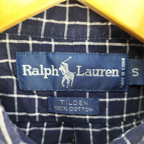 ラルフローレン RALPH LAUREN 90S TILDEN ウィンドウペン BDシャツ メンズ import:S