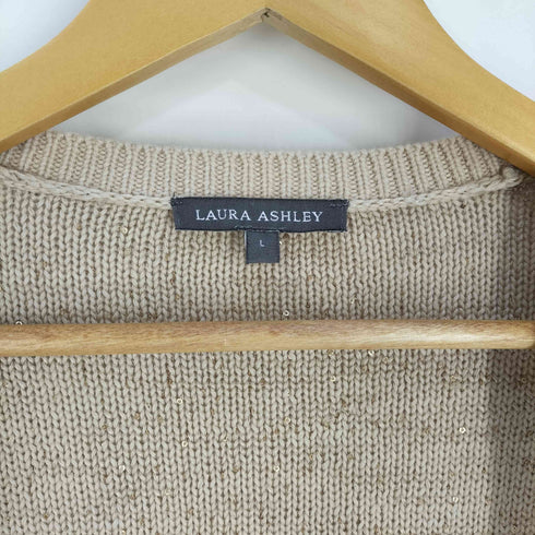 ローラアシュレイ LAURA ASHLEY スパンコール ウールニットカーディガン レディース import:L