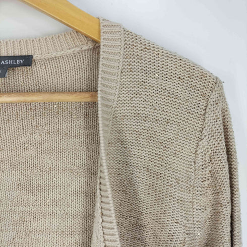 ローラアシュレイ LAURA ASHLEY スパンコール ウールニットカーディガン レディース import:L