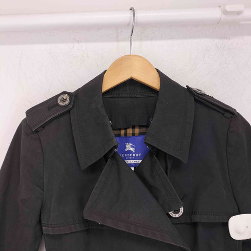バーバリーブルーレーベル BURBERRY BLUE LABEL 裏地ノバチェック ショート トレンチコート レディース JPN:38