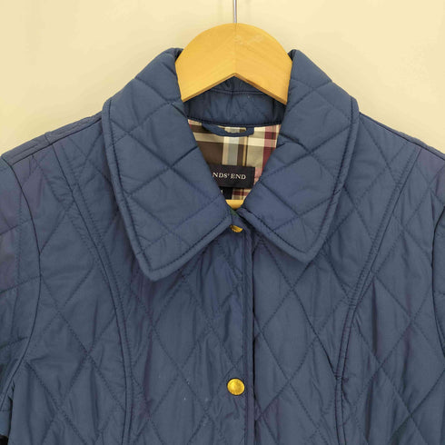 ランズエンド LANDS END キルティング ステンカラー コート裏地チェック レディース JPN:M