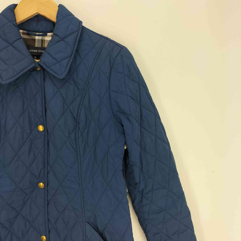 ランズエンド LANDS END キルティング ステンカラー コート裏地チェック レディース JPN:M