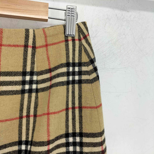 バーバリーブルーレーベル BURBERRY BLUE LABEL ノバチェック ウール 巻きスカート レディース JPN:38
