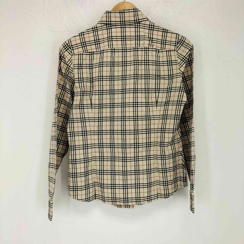 バーバリーブルーレーベル BURBERRY BLUE LABEL ワンポイント刺繍 ノバチェック L/S コットンシャツ レディース JPN:38