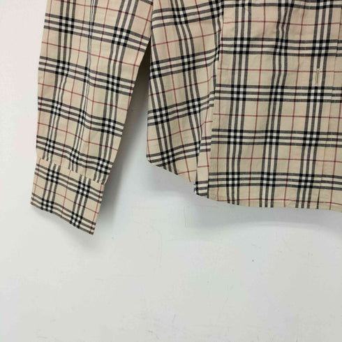 バーバリーブルーレーベル BURBERRY BLUE LABEL ワンポイント刺繍 ノバチェック L/S コットンシャツ レディース JPN:38