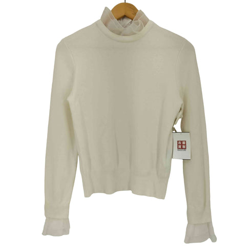 ユナイテッドアローズ UNITED ARROWS 25ss オーガンジー ラッフルフリル 4wayニット レディース