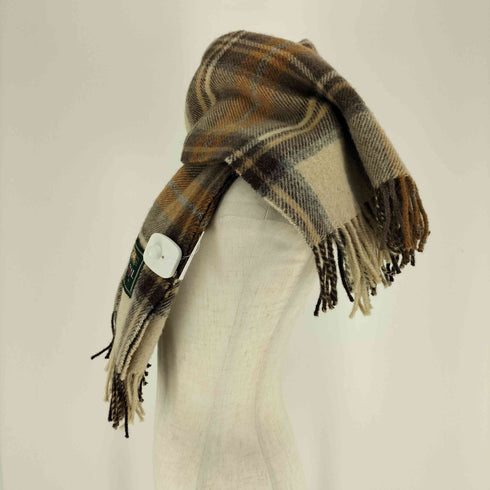 英国製 VALUE FEEL ロフテー ウール100% チェック ストール マフラー メンズ