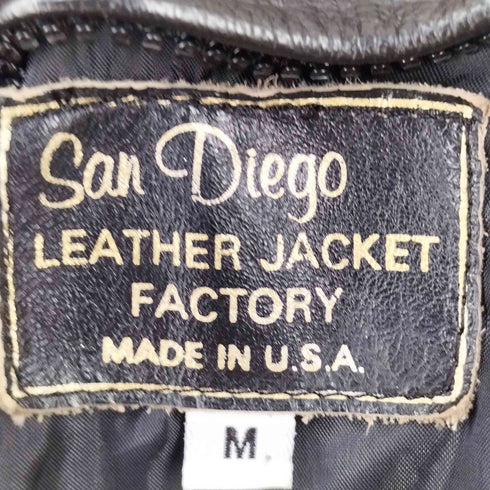 San Diego USA製 LEATHER ライダースジャケット レディース import:M