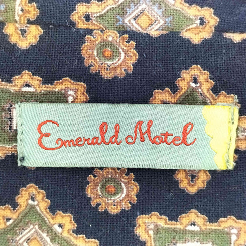 エメラルドモーテル EMERALD MOTEL 腰紐付き 総柄シャツワンピース レディース