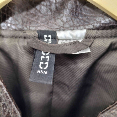 エイチアンドエム H&M COATED JACKET 短丈 ボックス フェイクレザーブルゾン レディース import:S