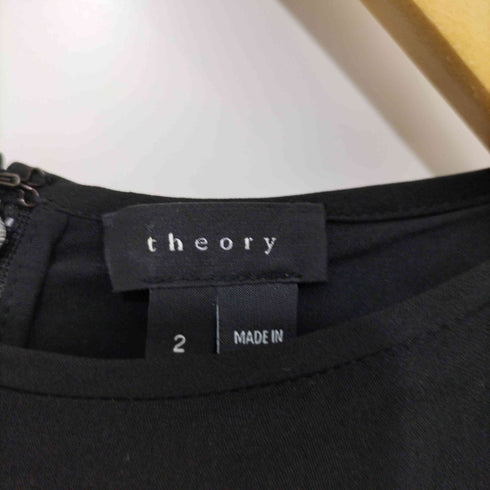 セオリー theory Lyall シルク100 レイヤード ノースリーブワンピース ドレス ひざ丈 レディース JPN:2