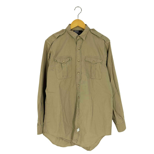 ポロバイラルフローレン Polo by RALPH LAUREN 90S USA製 エポレット サファリシャツ メンズ import:M