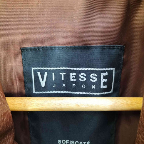 VITESSE Lamb leather ハイネック レザーハーフコート メンズ JPN:L