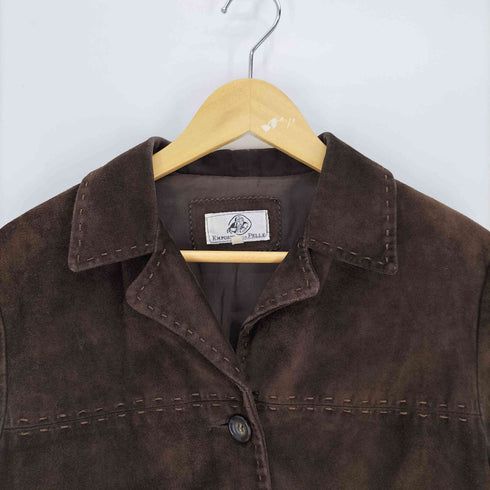 EMPORIO PELLA PELLE イタリア製 スエード レザー ステッチ デザイン ジャケット メンズ import:S