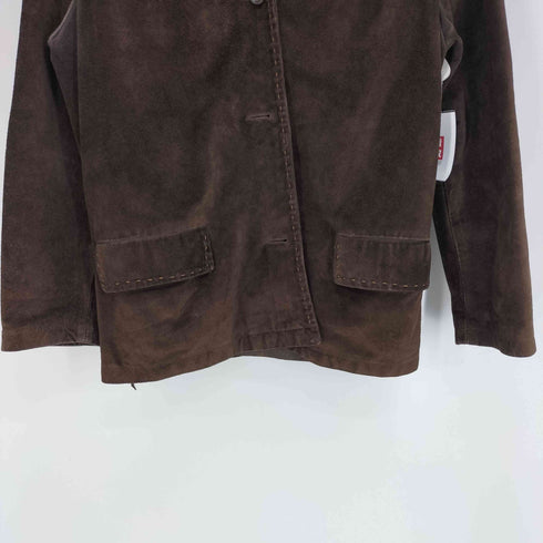 EMPORIO PELLA PELLE イタリア製 スエード レザー ステッチ デザイン ジャケット メンズ import:S