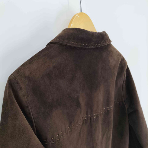 EMPORIO PELLA PELLE イタリア製 スエード レザー ステッチ デザイン ジャケット メンズ import:S