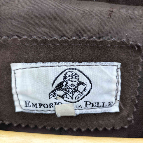 EMPORIO PELLA PELLE イタリア製 スエード レザー ステッチ デザイン ジャケット メンズ import:S