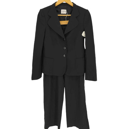 アルマーニコレツィオーニ ARMANI COLLEZIONI 3B シングル ブレスト テーラード ジャケット スラックス セットアップ レディース 38