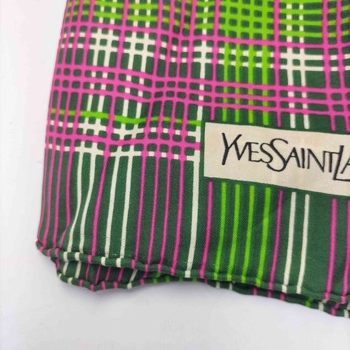 イヴサンローラン Yves Saint Laurent 総柄 マルチカラー スカーフ レディース