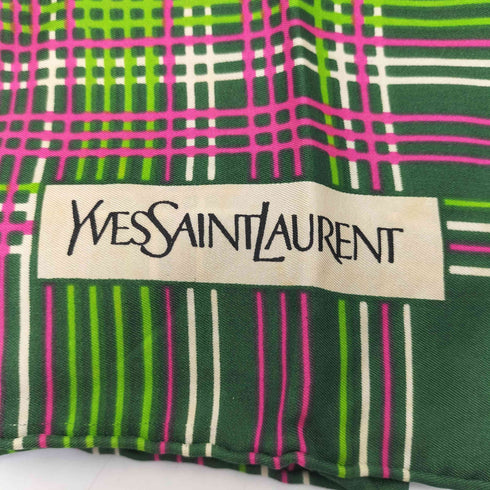 イヴサンローラン Yves Saint Laurent 総柄 マルチカラー スカーフ レディース