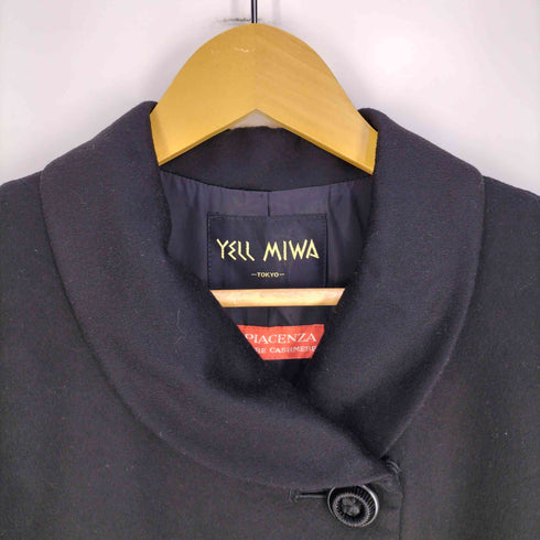 YELL MIWA PURE CASHMERE ダブルブレスト ロングコート レディース 9号