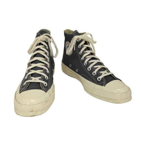プレイコムデギャルソン PLAY COMME des GARCONS HI STEEL GRAY ハートプリント ハイカットスニーカー メンズ JPN:25.5
