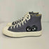 プレイコムデギャルソン PLAY COMME des GARCONS HI STEEL GRAY ハートプリント ハイカットスニーカー メンズ JPN:25.5