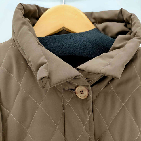 OLIVER B ダイヤキルティング 肩パッド ステンカラー コート レディース