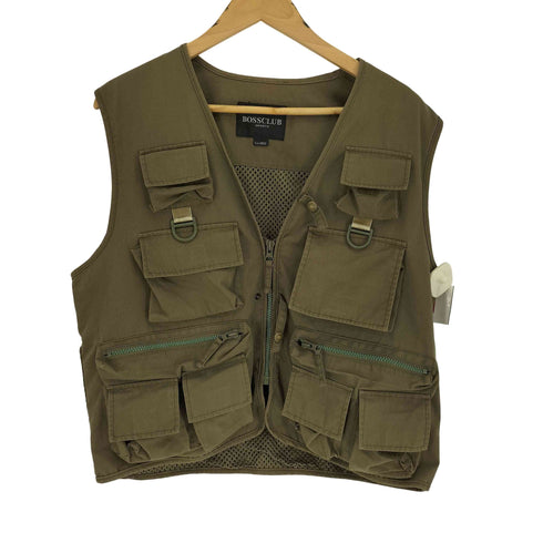 BOSS CLUB ジップアップ フィッシング ベスト メンズ import:L
