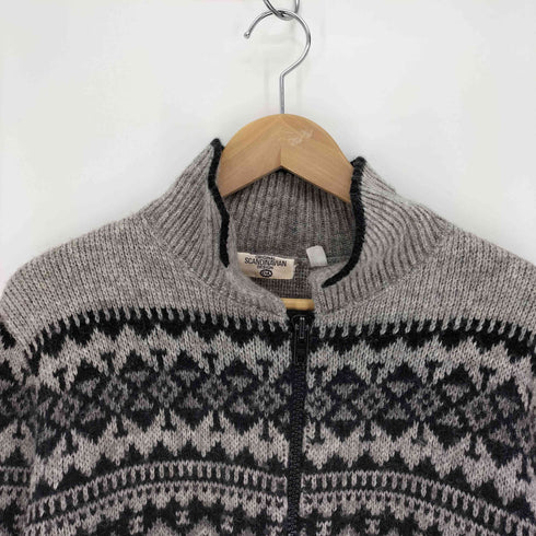 ORIGINAL SCANDINAVIAN DESIGN ジップアップ カーディガン ノルディック柄 メンズ import:M