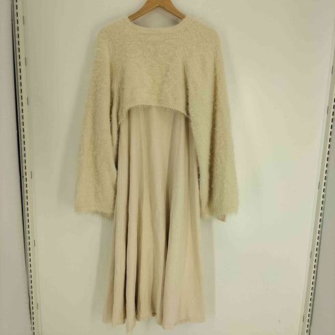 mideal shaggy bolero knit set up シャギーボレロ ニットセットアップ レディース FREE