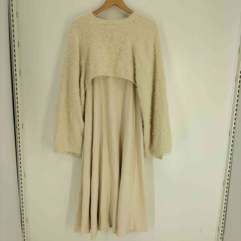 mideal shaggy bolero knit set up シャギーボレロ ニットセットアップ レディース FREE