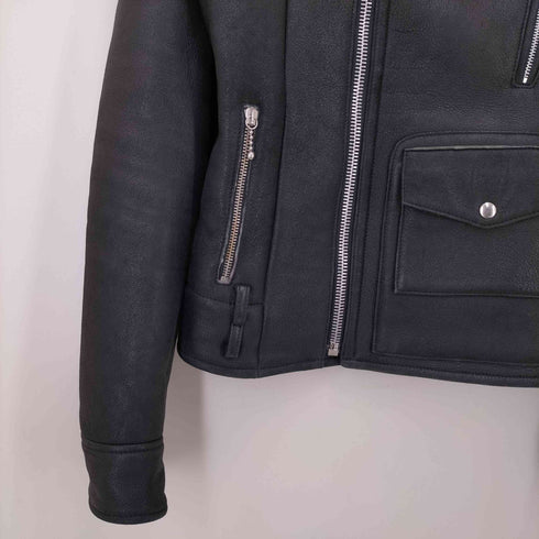 ゴールデングース GOLDEN GOOSE ムートン ボア ラムレザー ダブルライダースジャケット レディース xxs